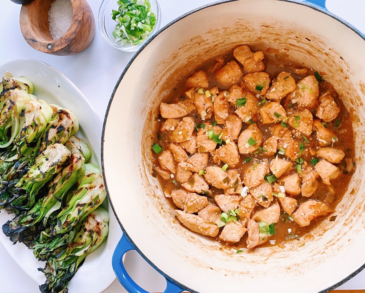 Miso-Glazed Sesame Chicken with Bok Choy