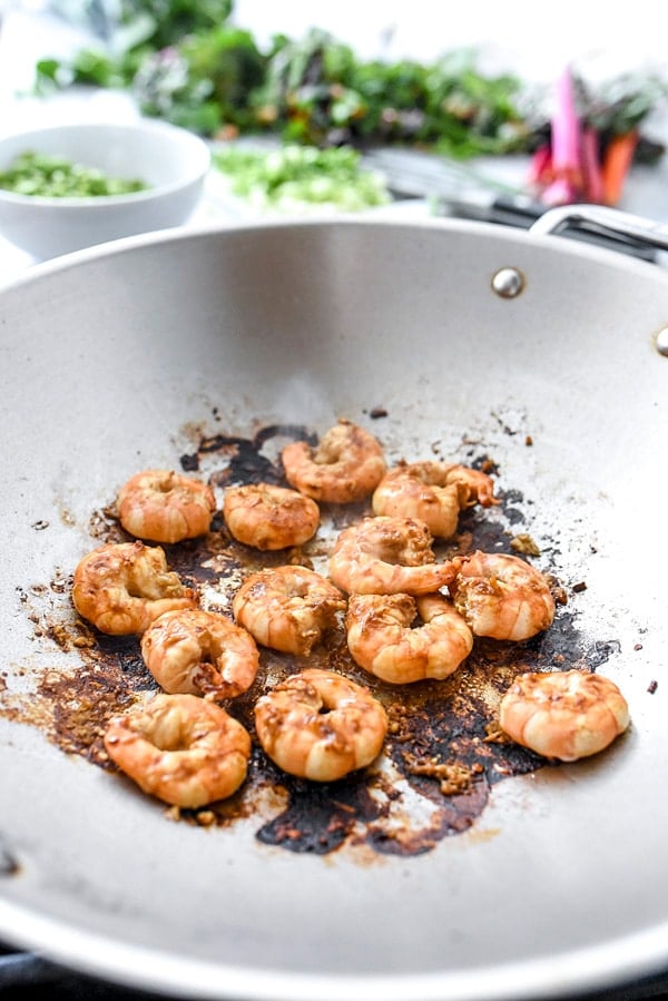 Tangy Ginger-Sesame Rice Noodle Bowl with Shrimp