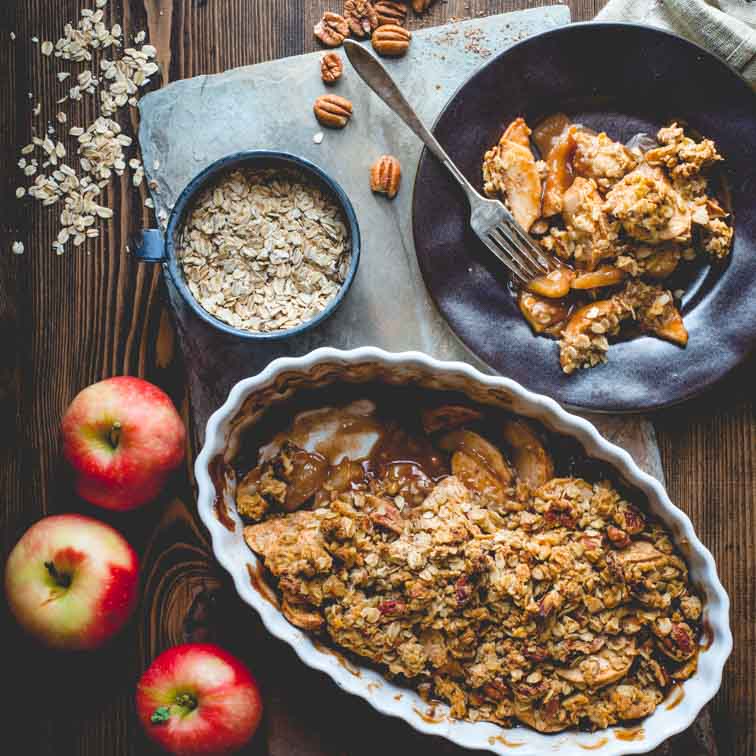 Maple-Roasted Apple & Rosemary Crisp