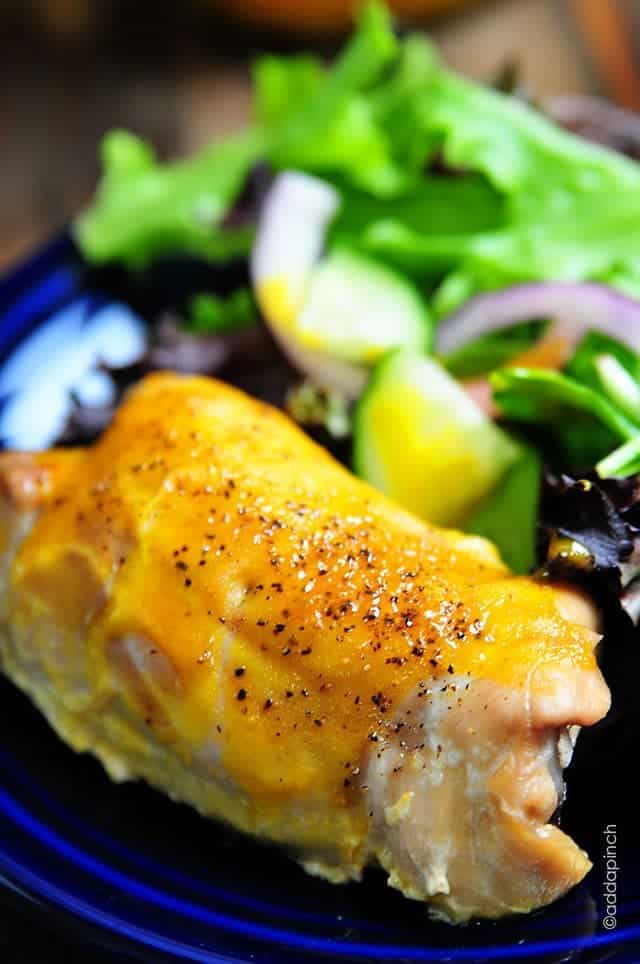 Honey-Mustard Slow-Cooked Chicken Thighs