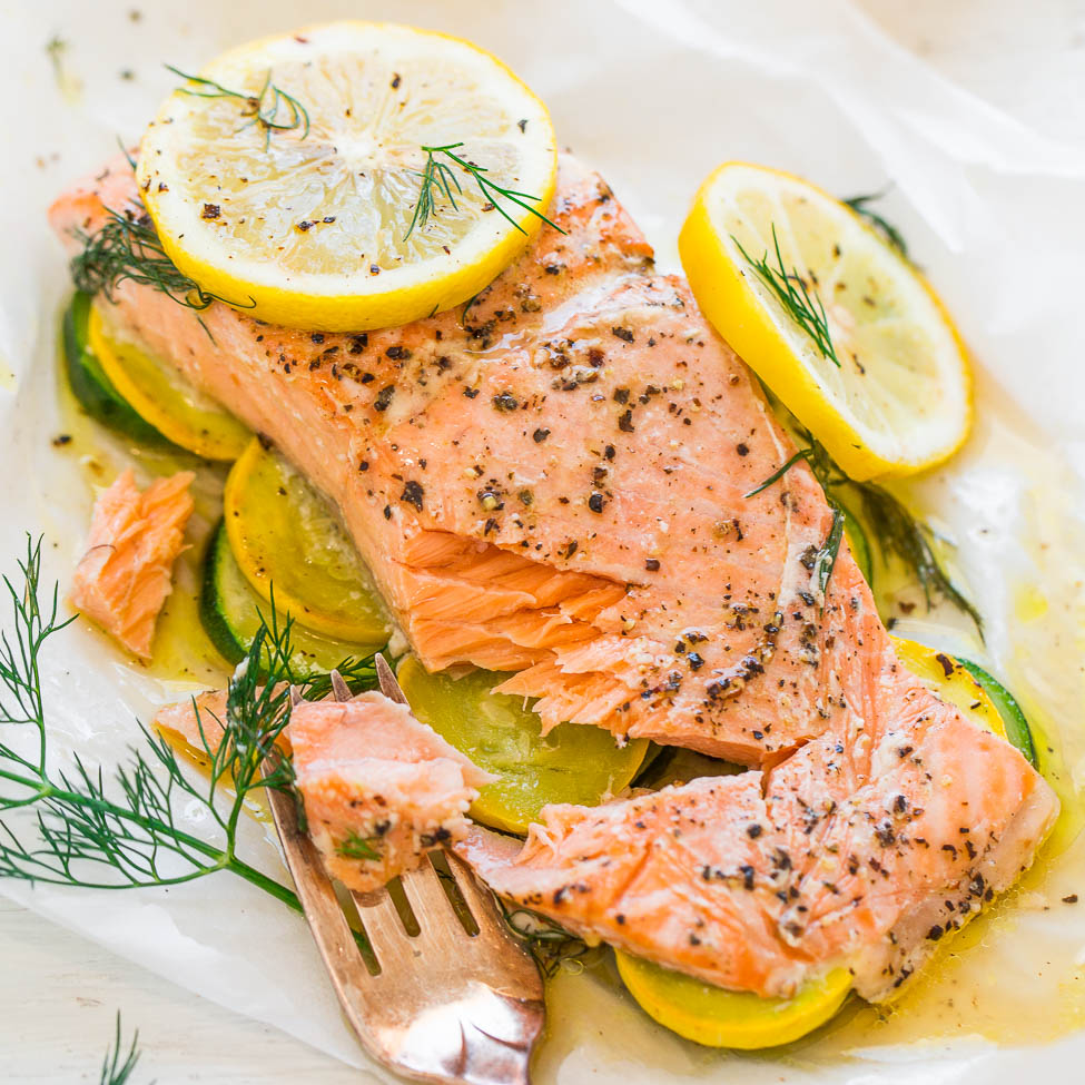 Zesty Lemon-Dill Salmon with Rainbow Veggies