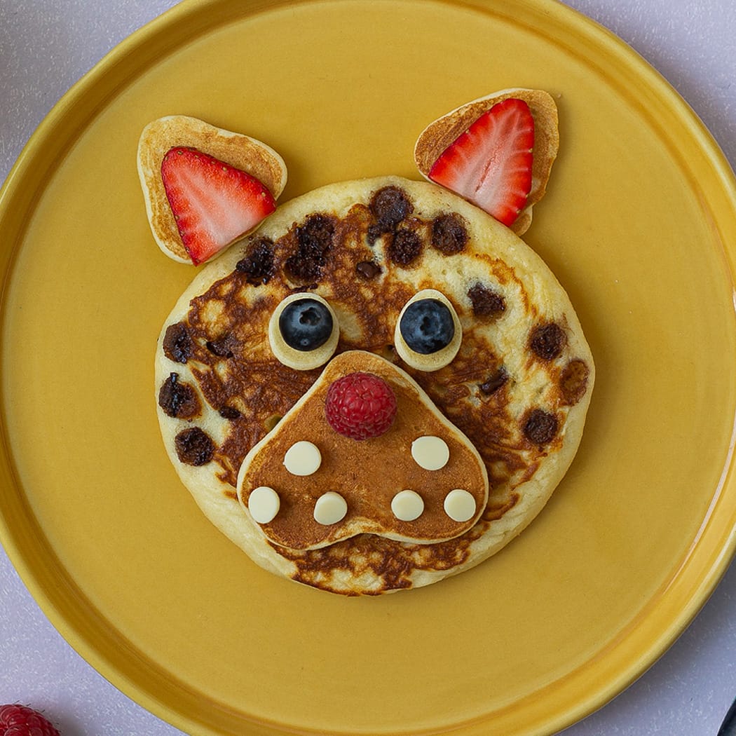 Yogurt-Top Pizza Animal Pancakes