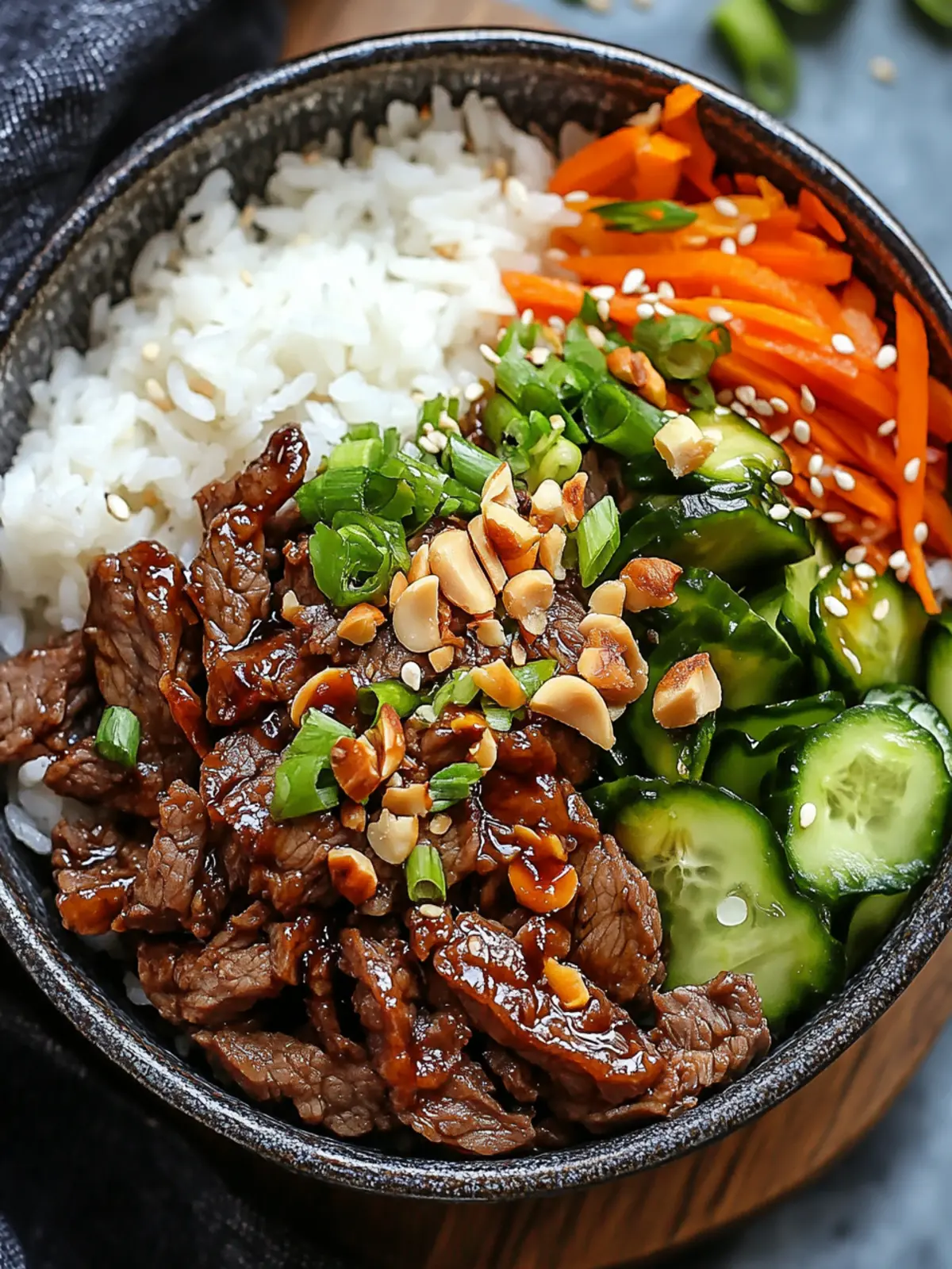 Ginger-Soy Glazed Beef Bowls with Cauliflower Rice