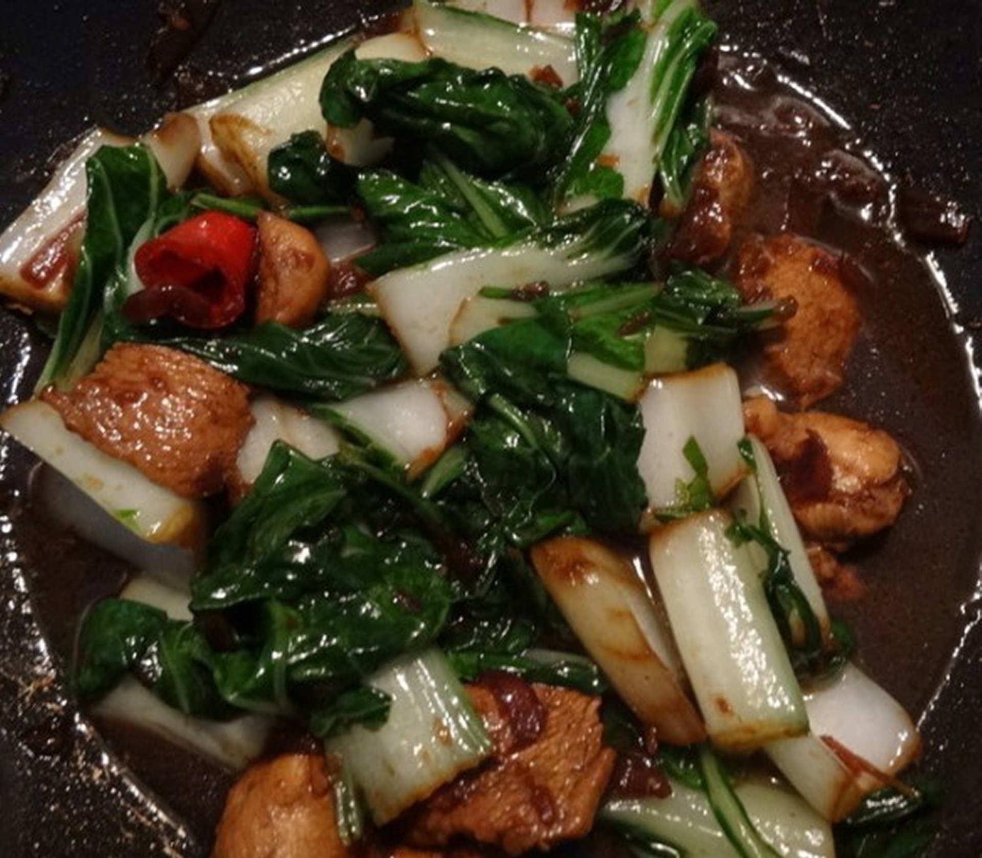 Chen's Ginger-Soy Glazed Chicken with Bok Choy