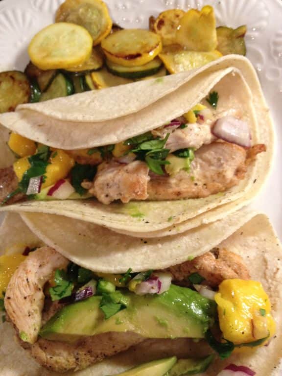 Garcia's Spiced Chicken Tacos with Mango Salsa
