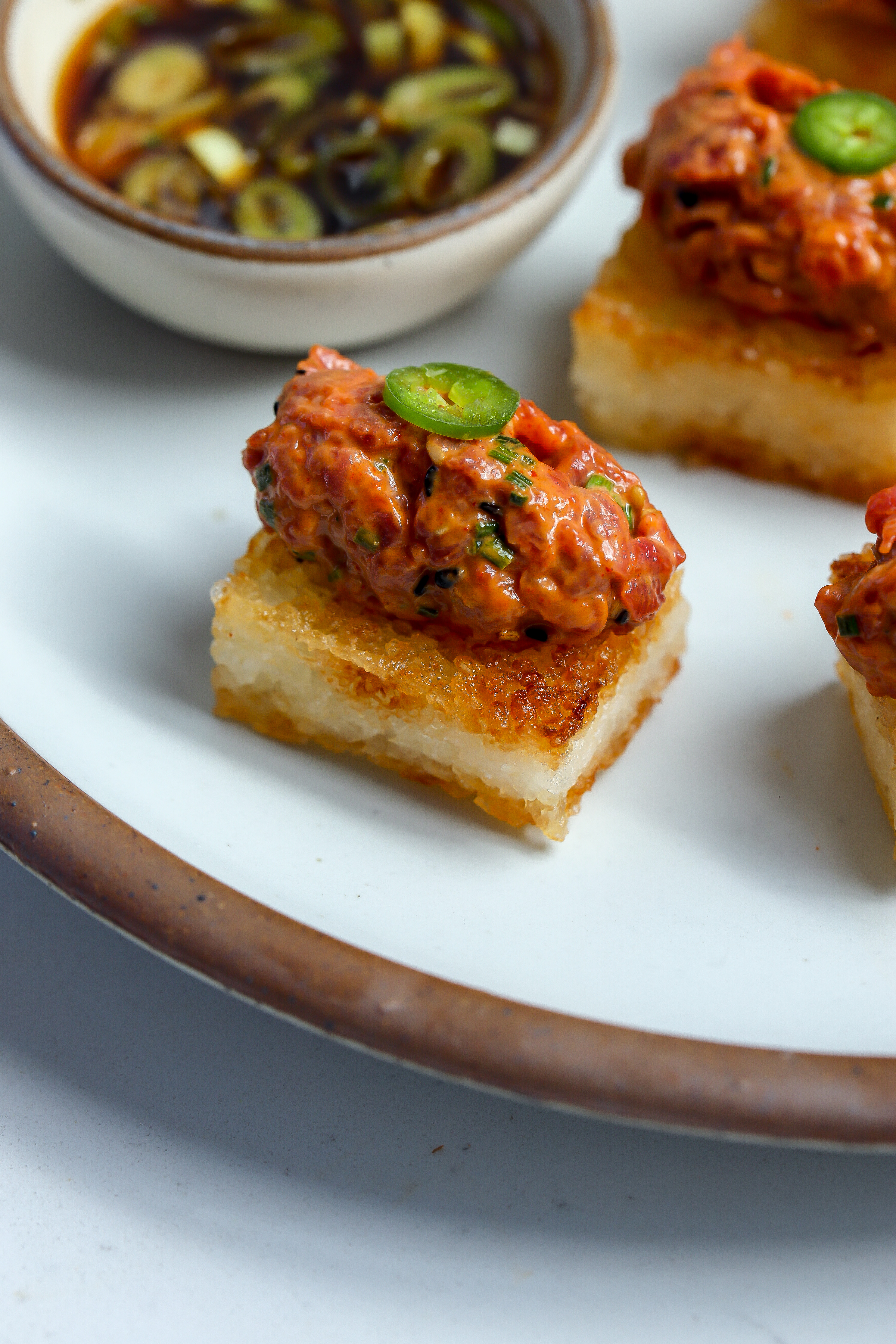 Serious Beef Tartare with Roasted Vegetables