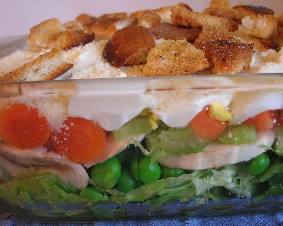 Layered Hidden Herb Salad