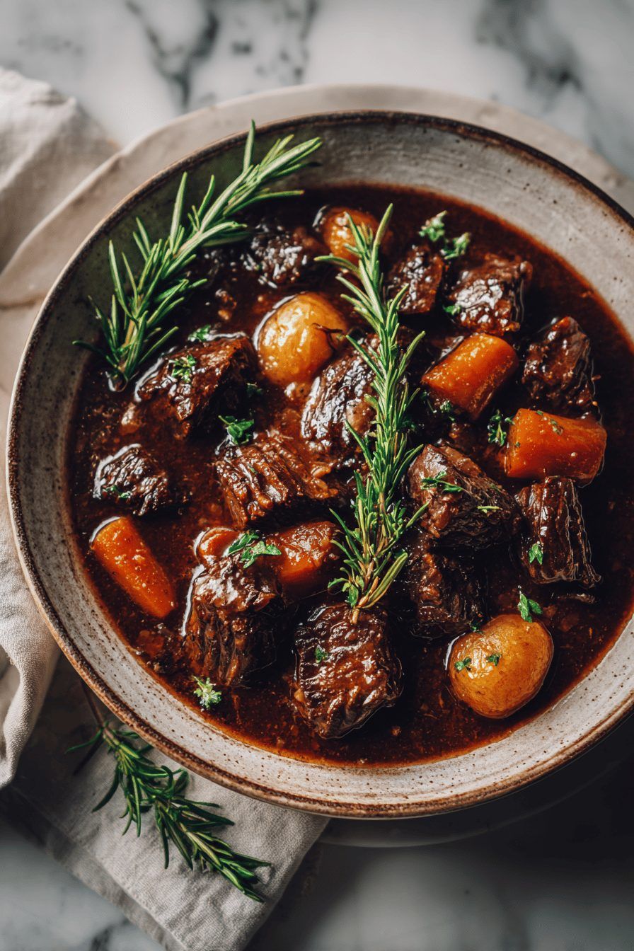 Serious Braised Beef Bourguignon