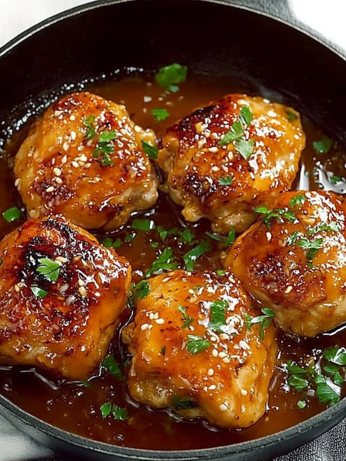 Apricot-Glazed Chicken Thighs with Almond Crisp