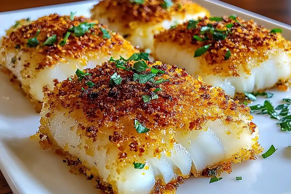 Baked Herb-Crusted Cod with Dill