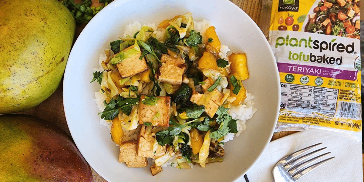 Miso-Maple Glazed Tofu Bowls with Pickled Mango