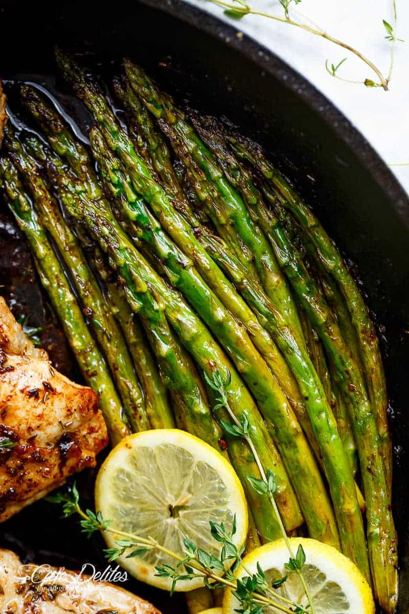 One-Pan Lemon Garlic Herb Chicken with Asparagus