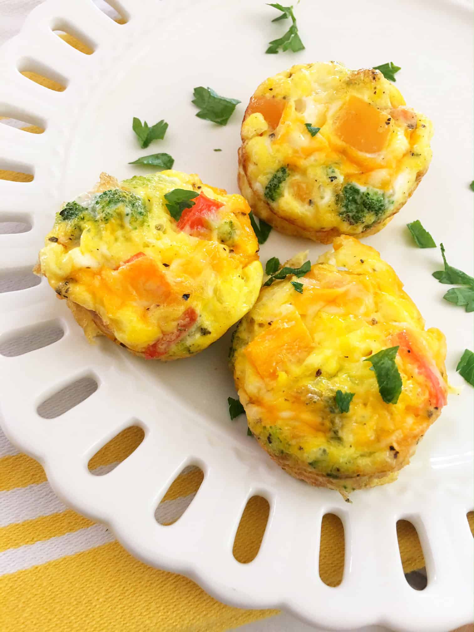 Sunny Side Up Veggie Omelette Cups