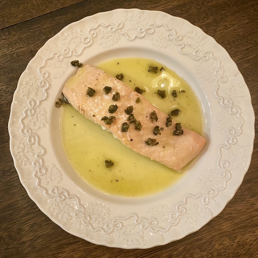 Lemon-Dill Salmon with Crispy Capers