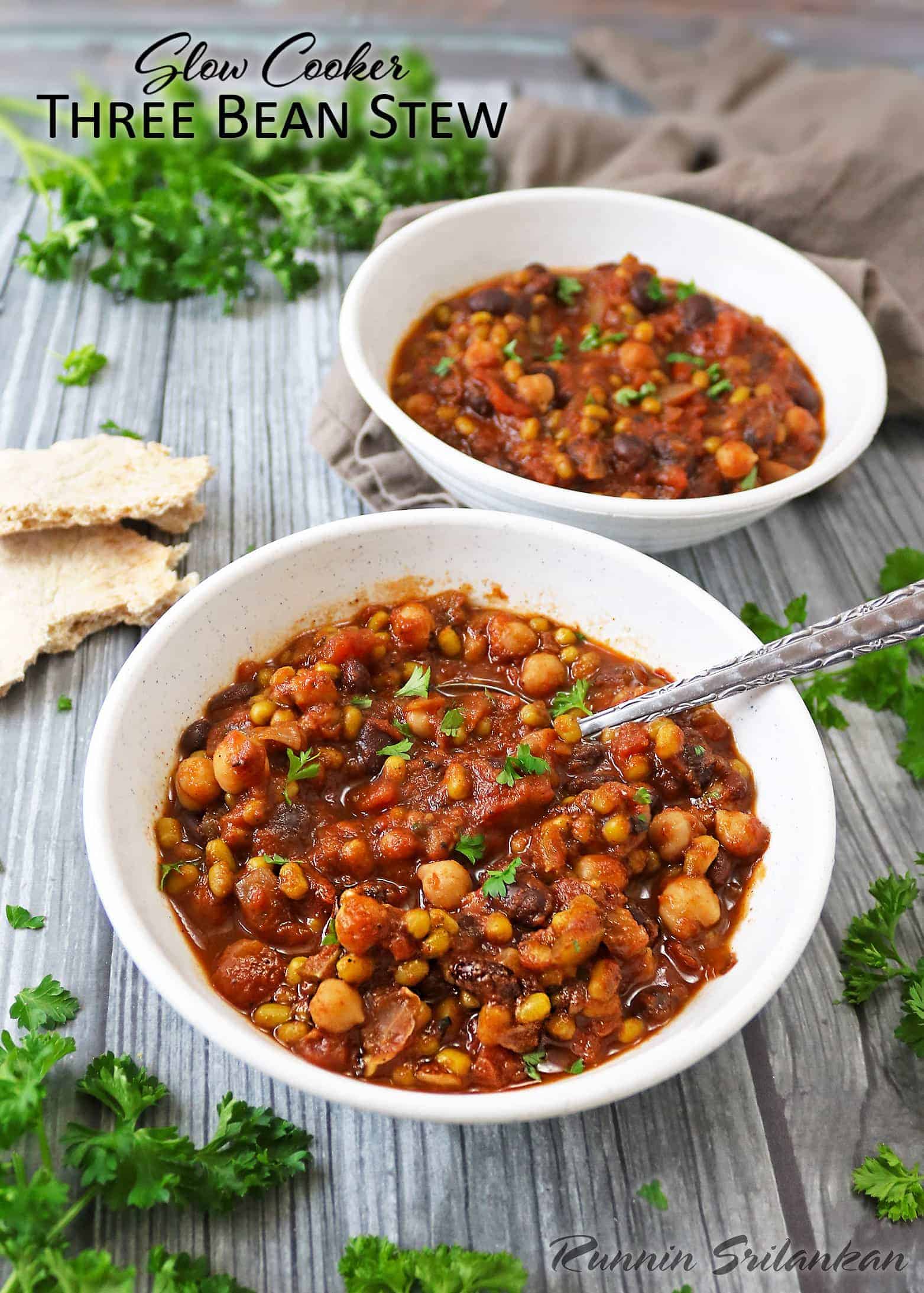 Three-Bean & Vegetable Slow Cooker Stew