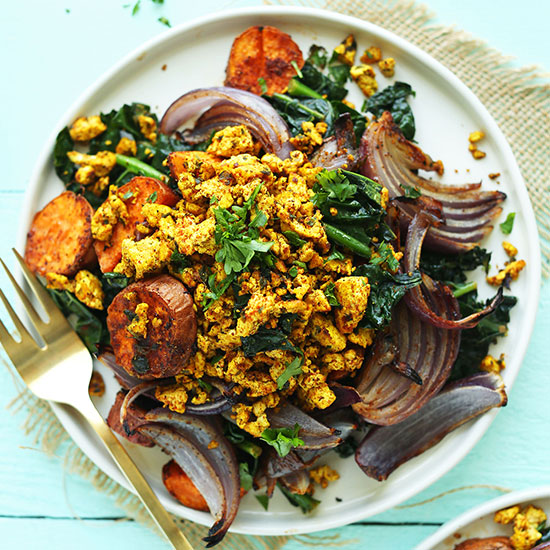 Savory Kale & Mushroom Hash with Smoked Paprika