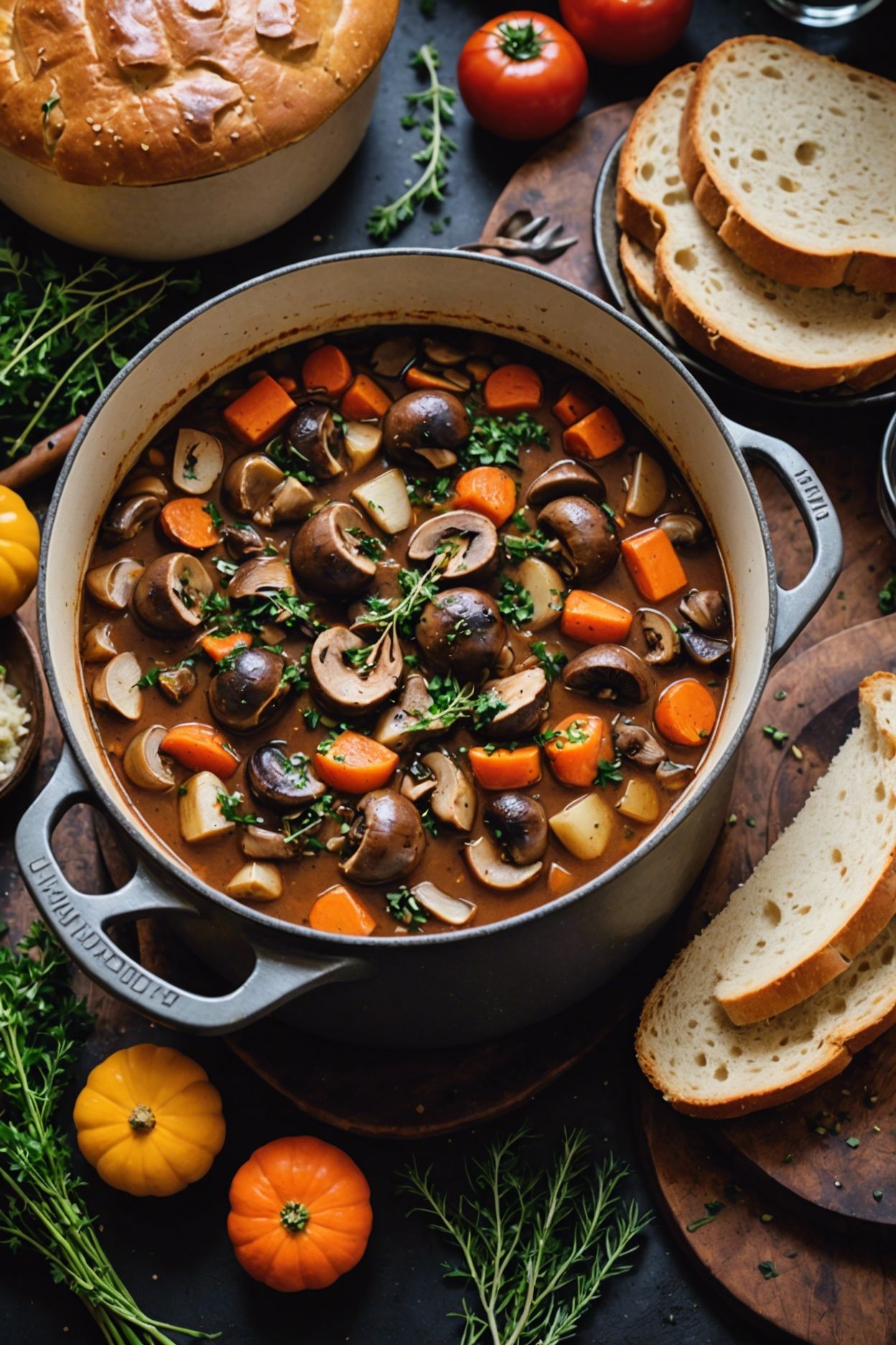 Native Prairie Grain & Wild Mushroom Stew