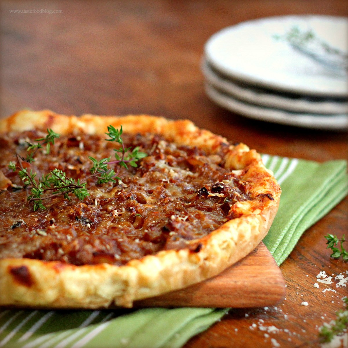Underground Root Vegetable Tart with Caramelized Onions