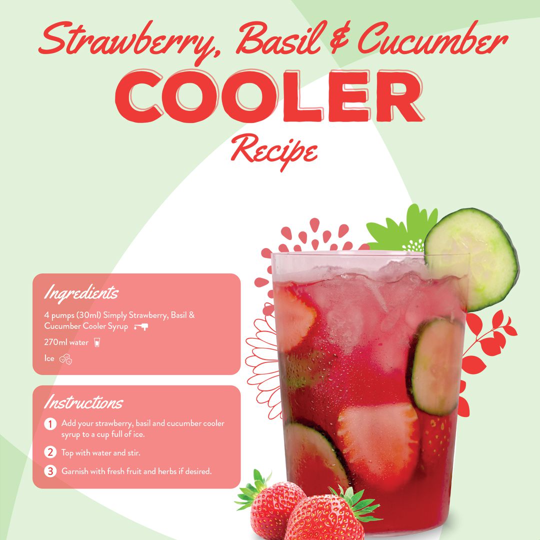 Strawberry-Basil Sparkling Cooler