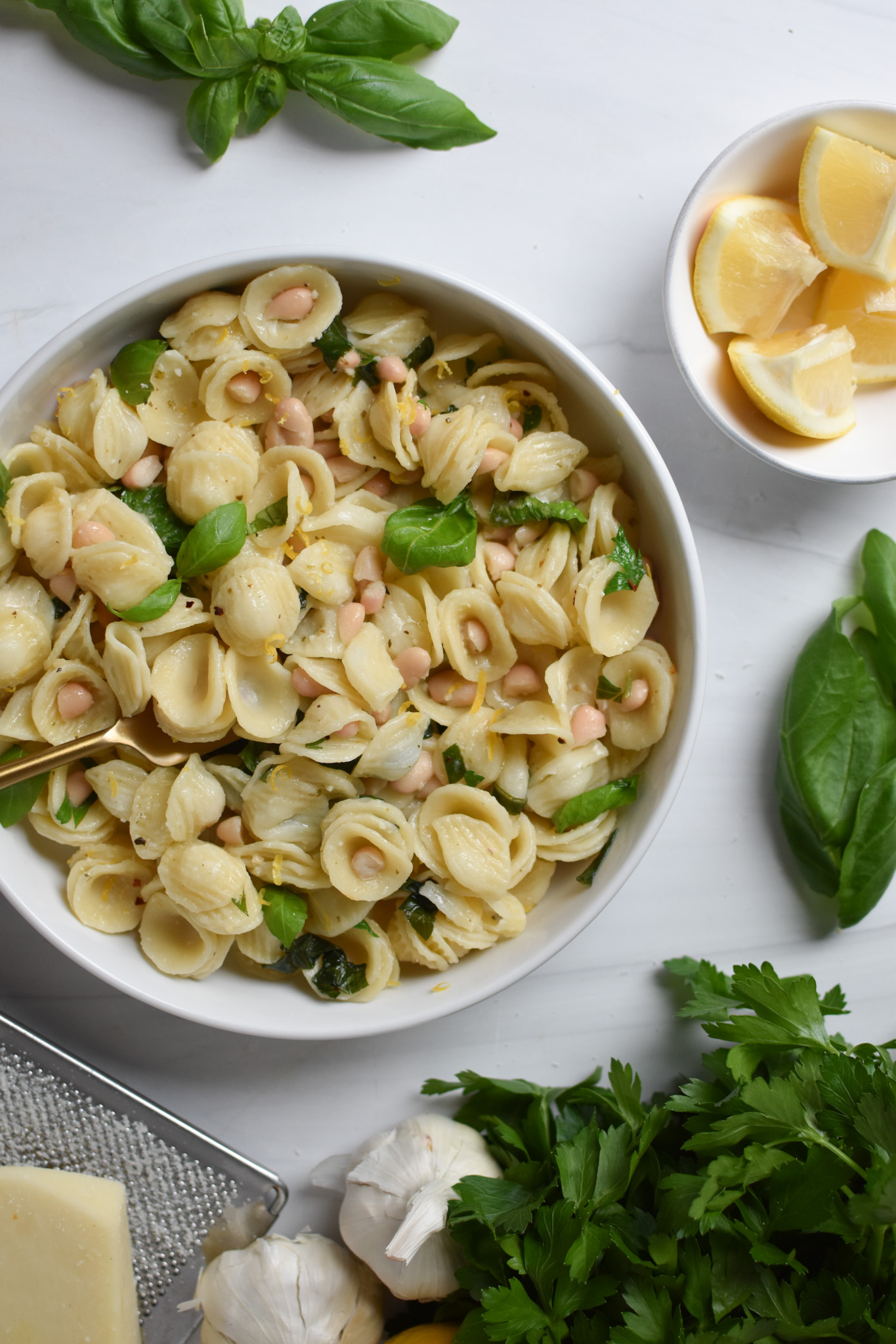 Lemon-Dill Pasta with White Beans