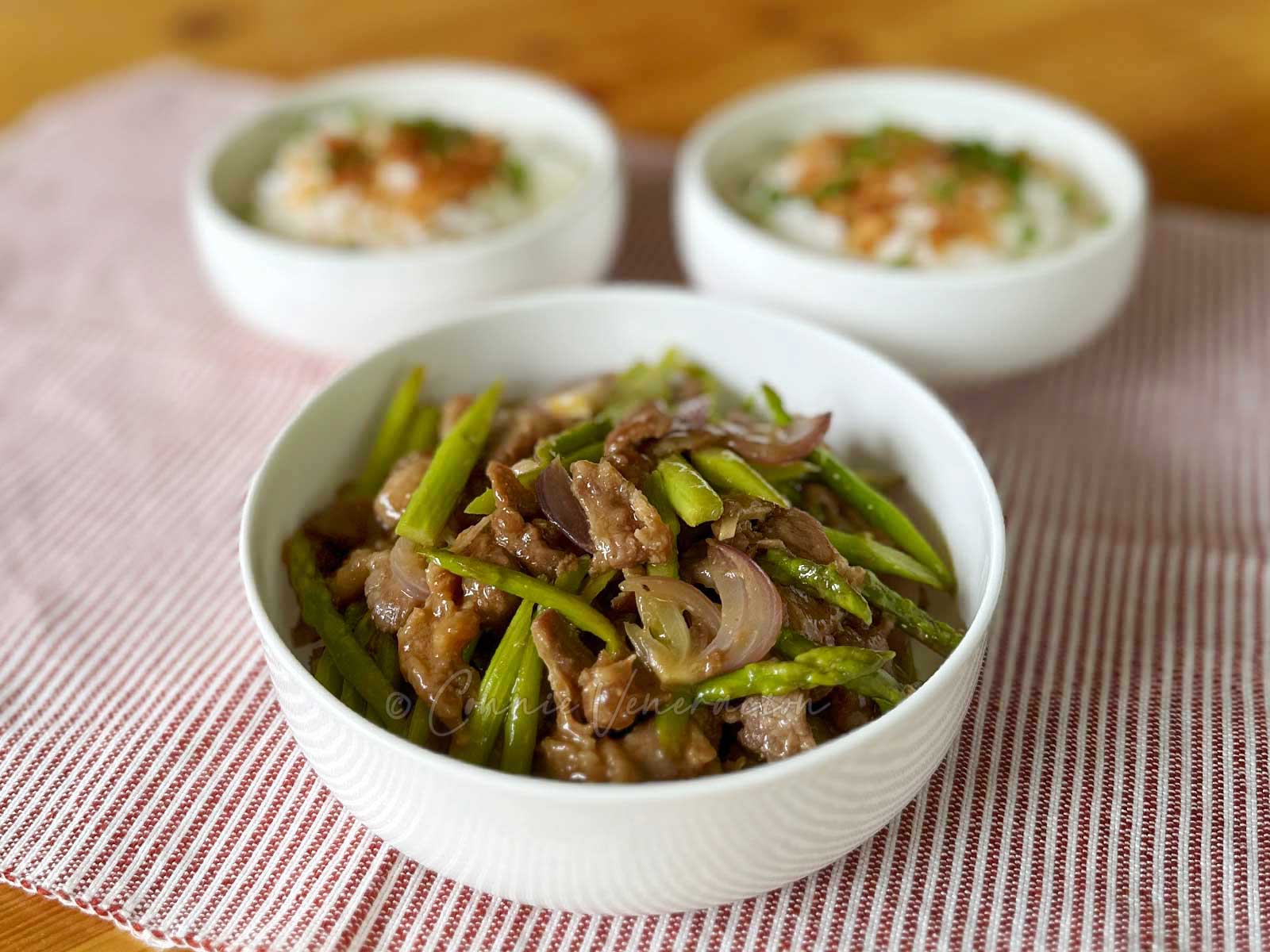 Miso-Glazed Beef Skillet with Asparagus