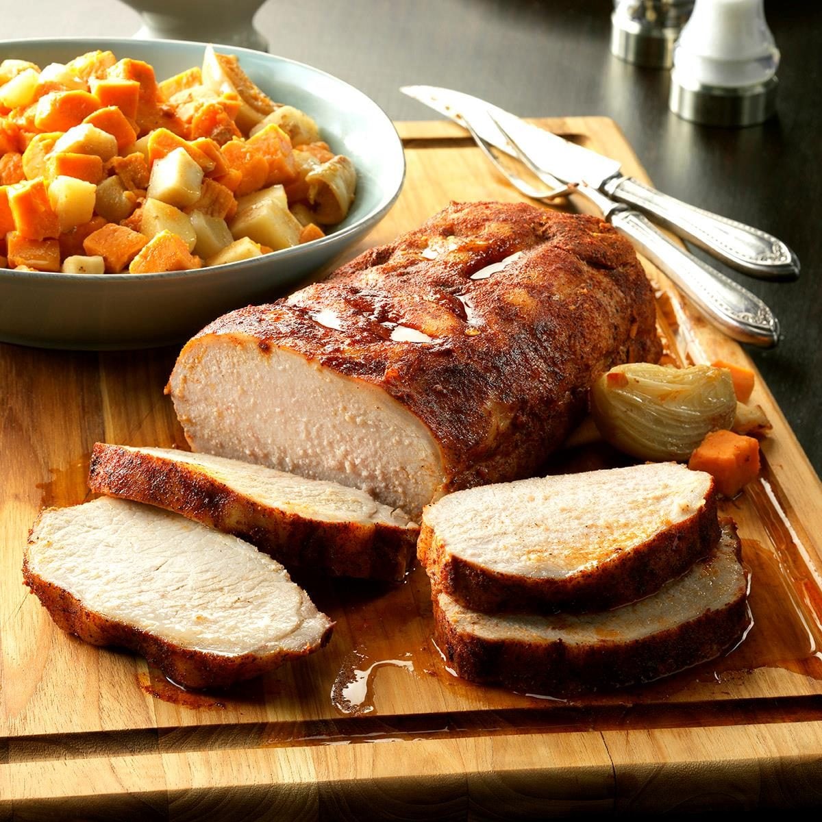 Slow-Cooked Herb-Roasted Pork Shoulder with Root Vegetables