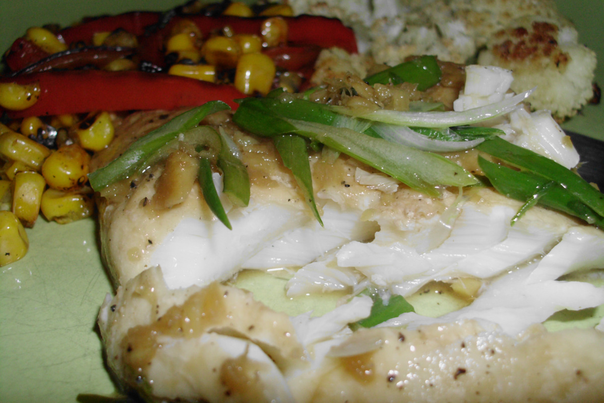 Steamed Cod with Chili and Ginger
