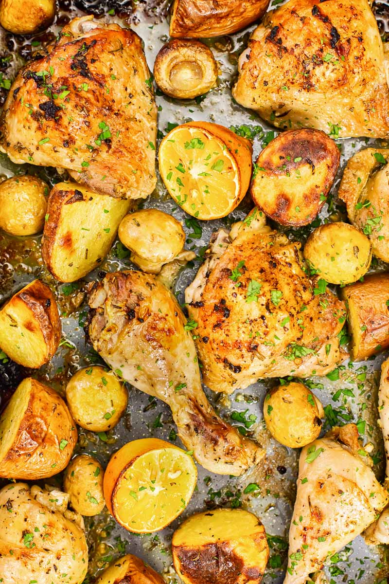 One-Pan Lemon and Rosemary Chicken with Potatoes