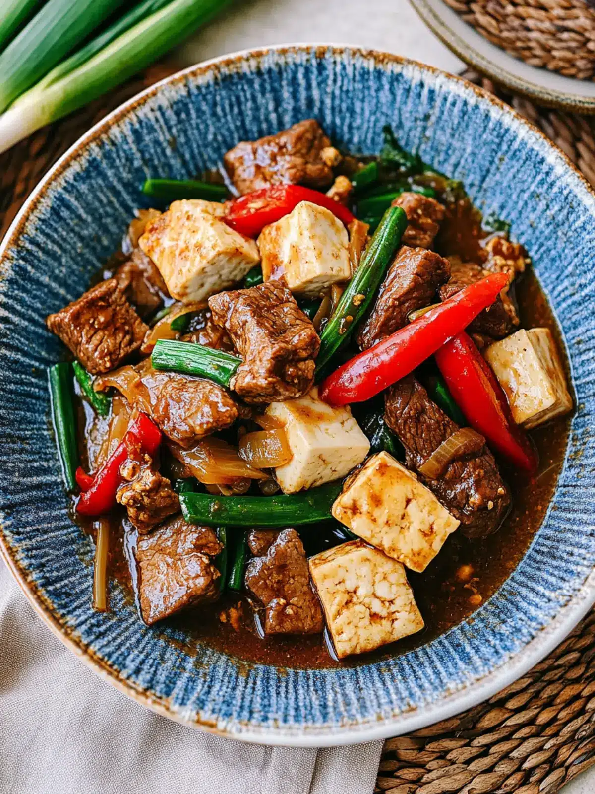 Stir-Fried Tofu with Ginger and Scallions