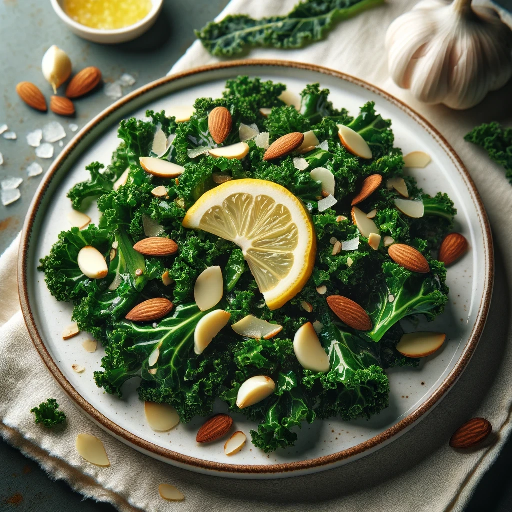 Sautéed Kale with Lemon and Almonds