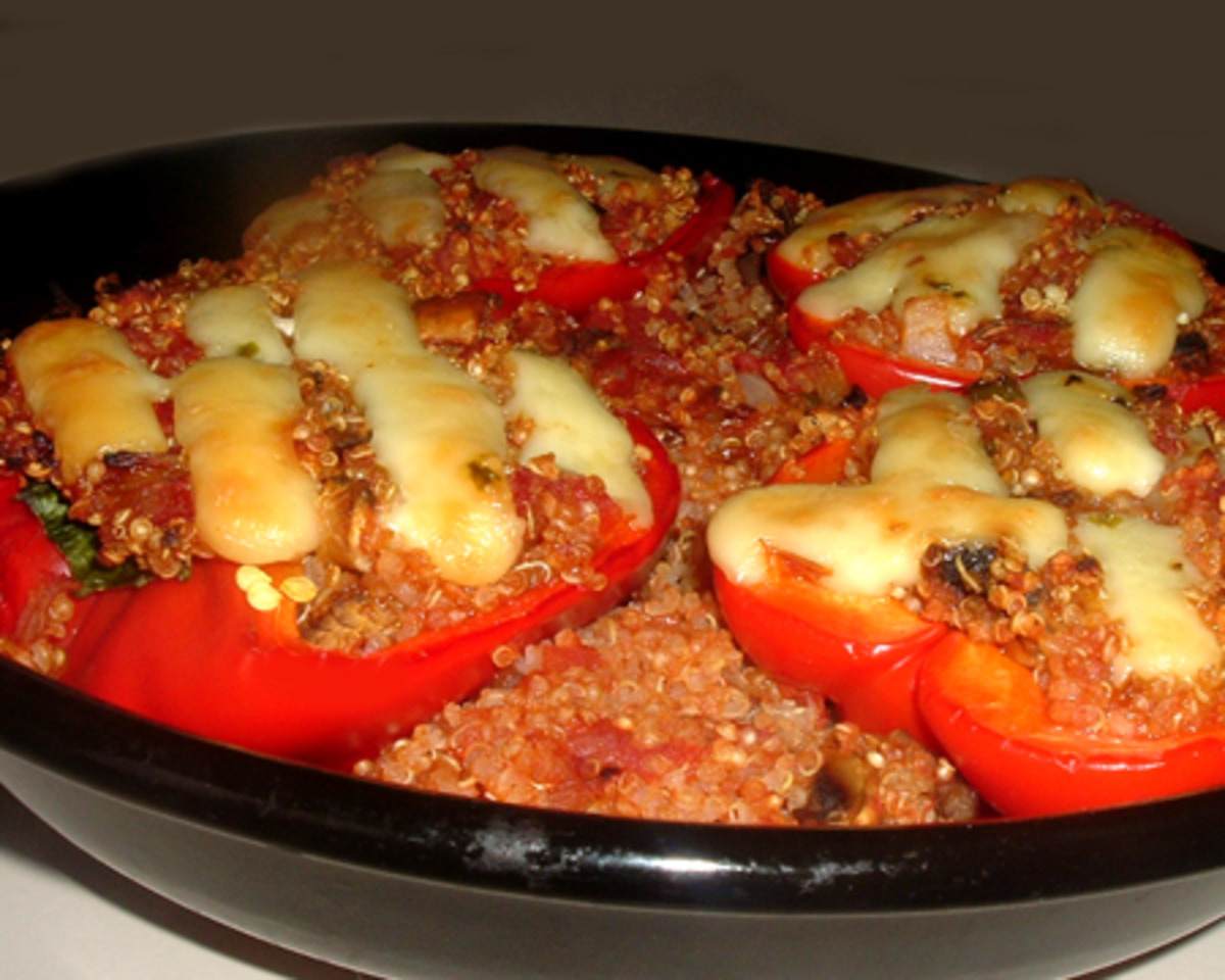 Herb-Quinoa Stuffed Bell Peppers