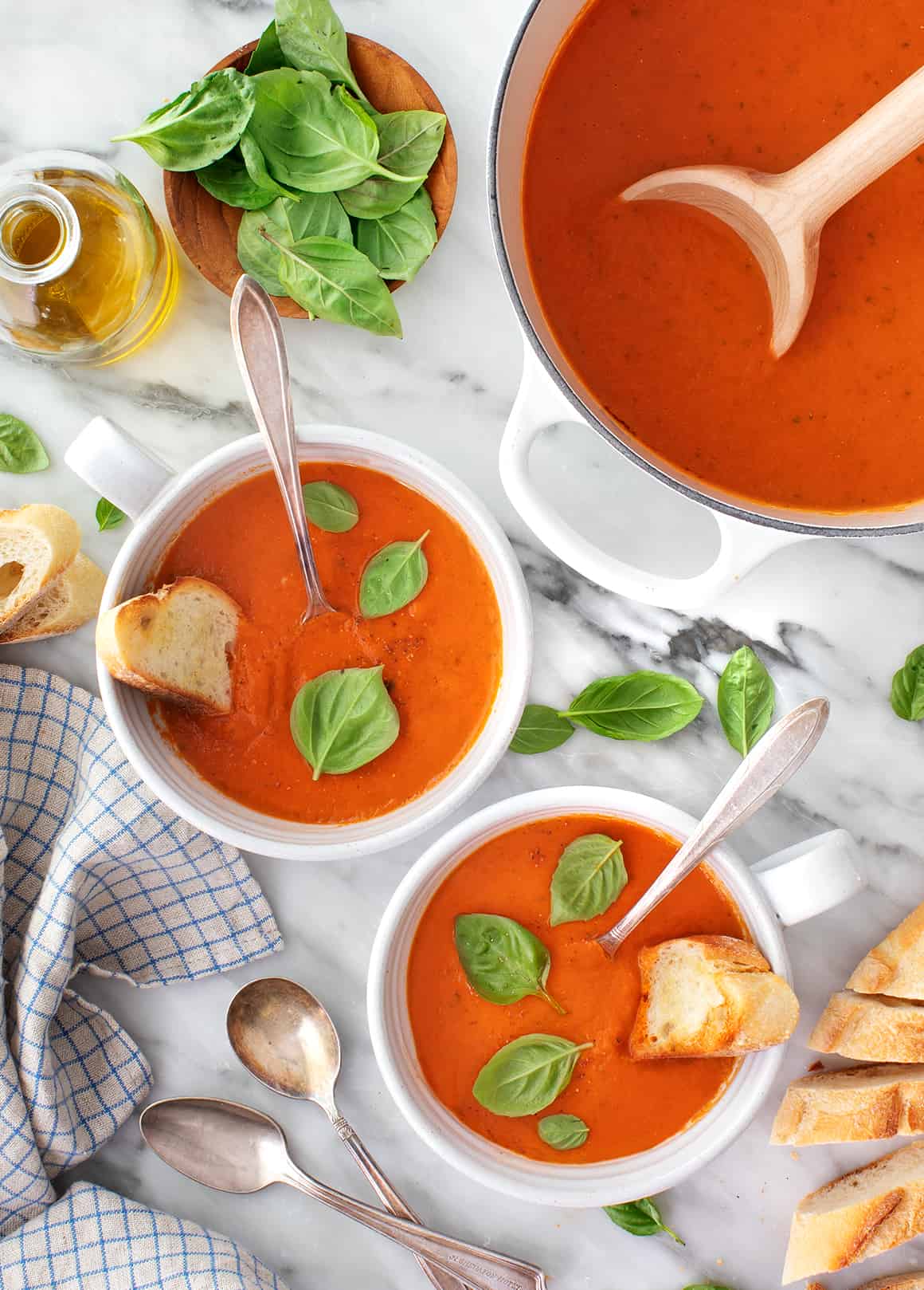 Slow-Simmered Tomato and Basil Soup