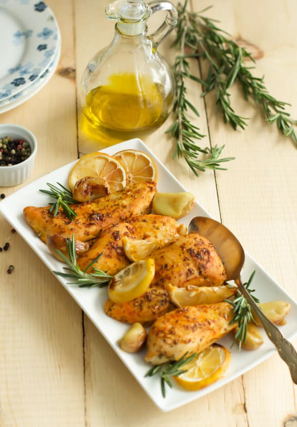 Pan-Seared Chicken with Lemon and Rosemary