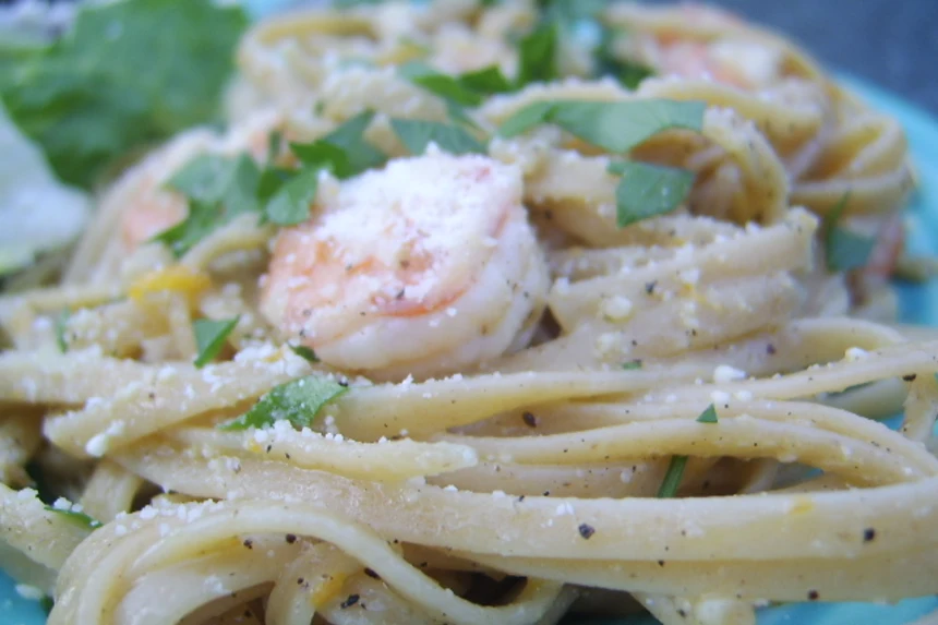 Herbal Gin-Soaked Shrimp with Citrus