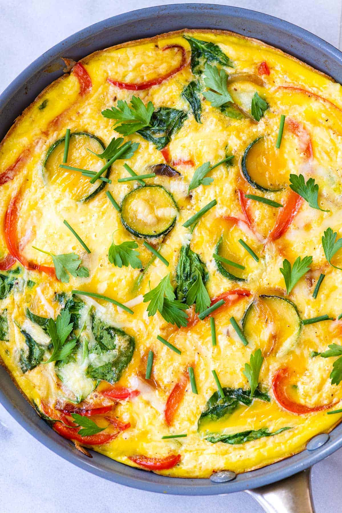 Herb-Flecked Egg and Vegetable Frittata