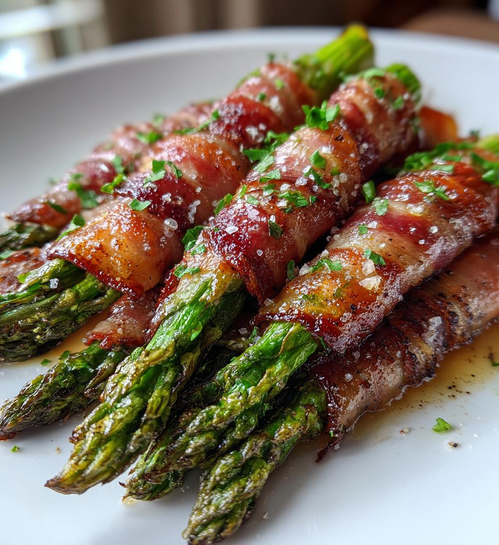 Air-Fried Bacon-Wrapped Asparagus with Parmesan