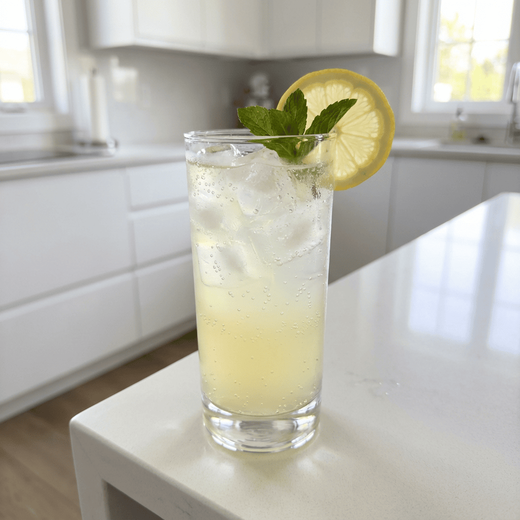 Elderflower Lemon Sparkling Mocktail