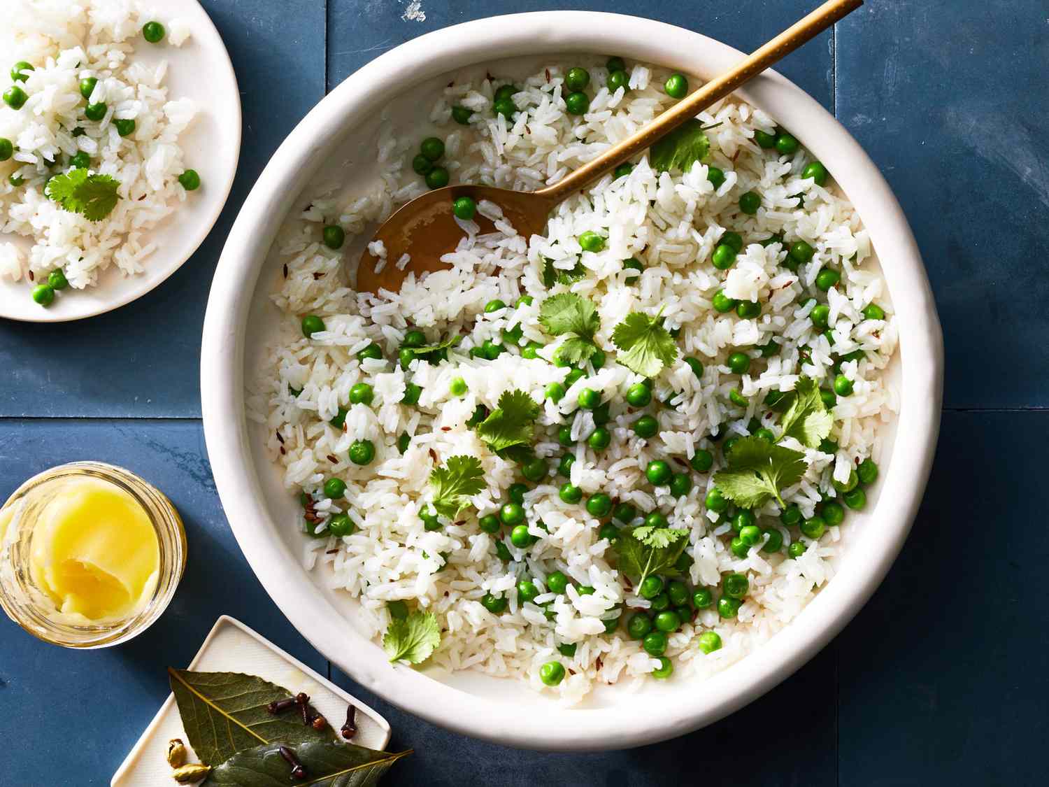 Cumin-Spiced Basmati Rice with Peas and Cashews