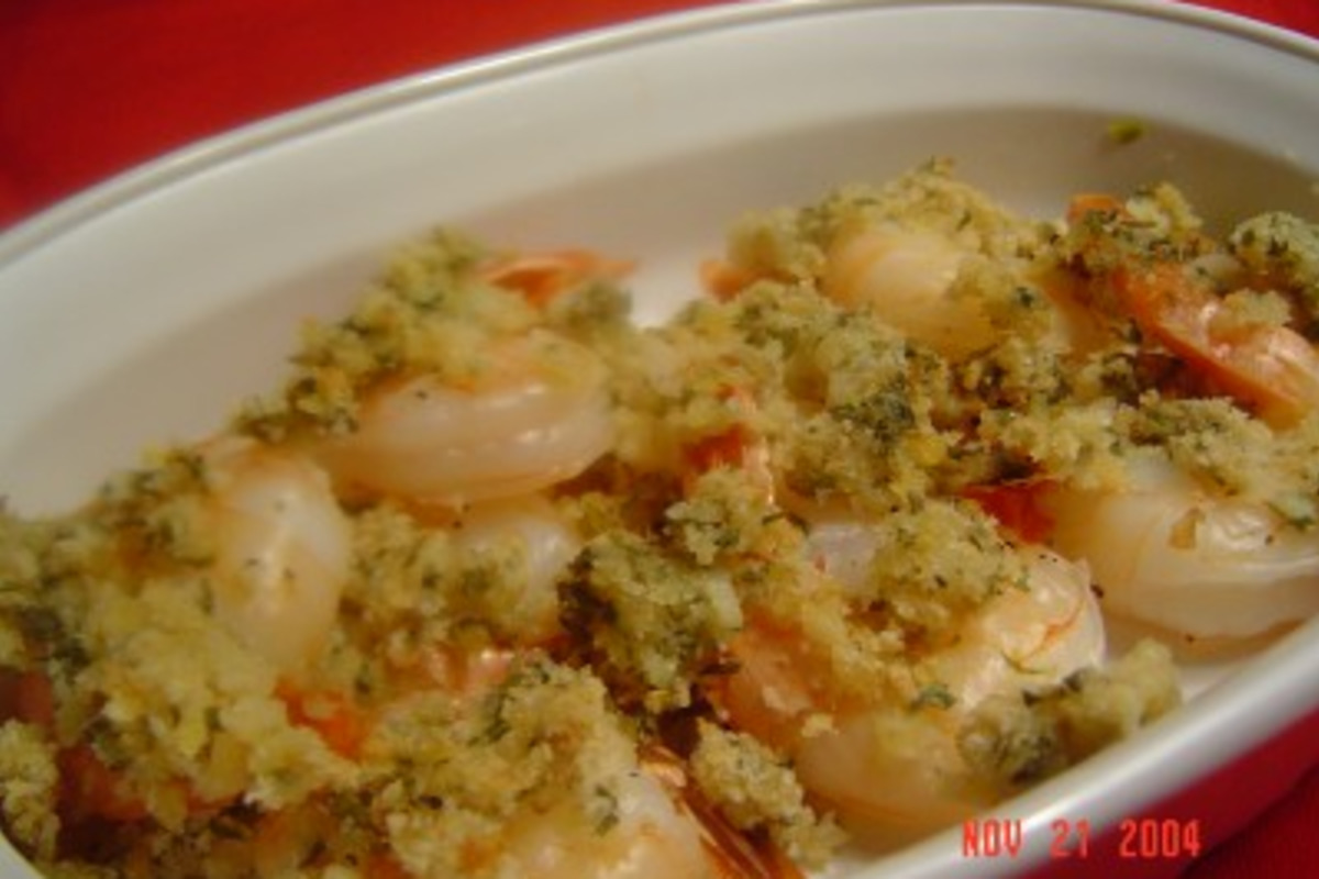 Lemon-Garlic Shrimp with Garlic Bread