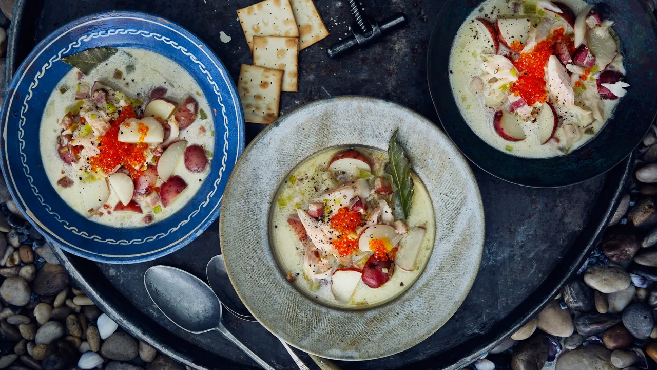 Smoked Fish & Potato Chowder with Parsley