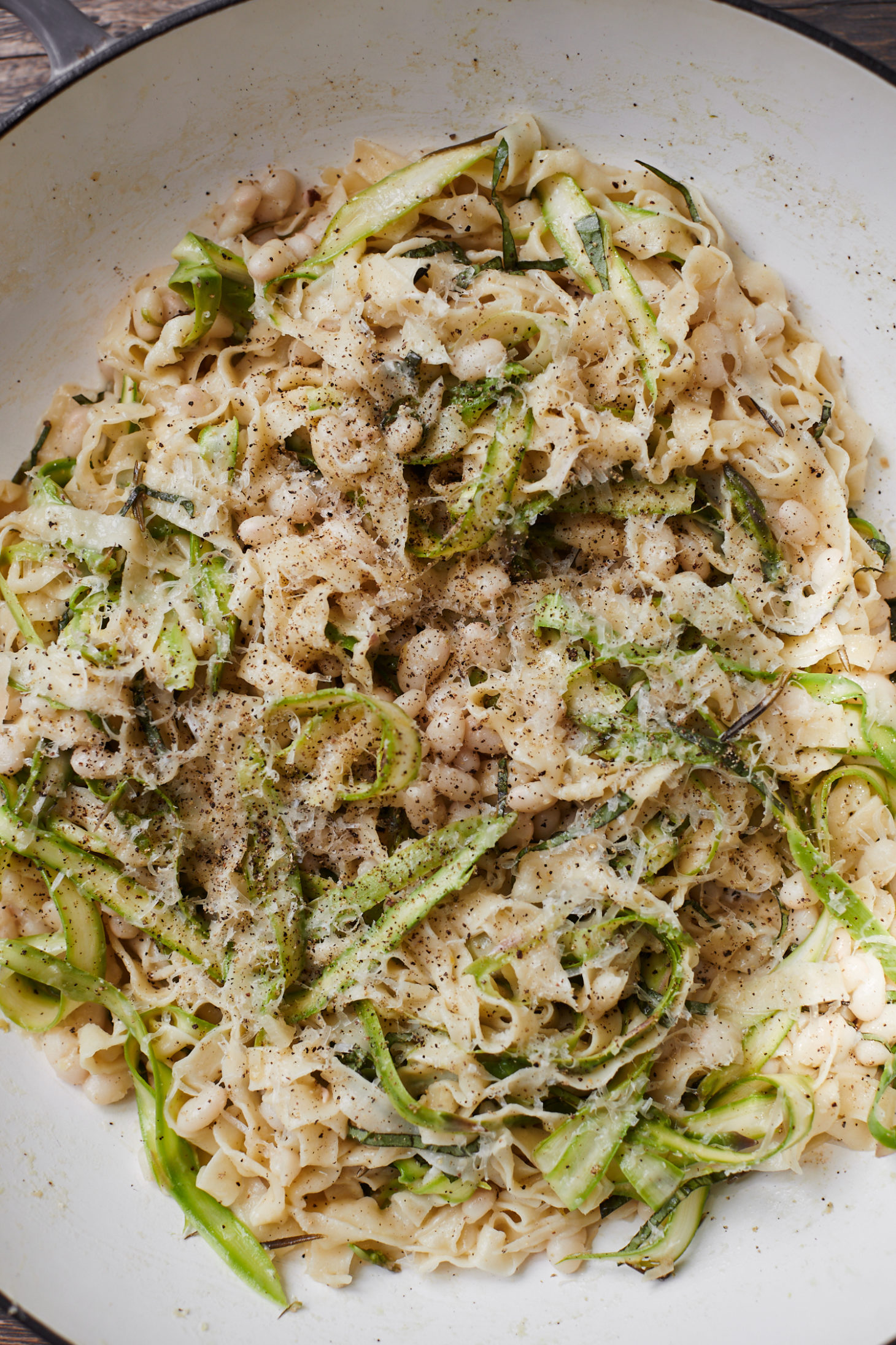 Lemon-Dill Pasta with White Beans and Asparagus