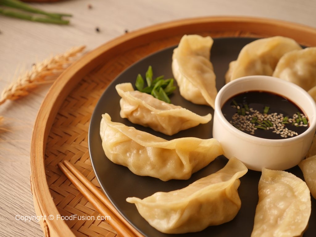 Steamed Potato Momos with Ginger-Garlic Filling