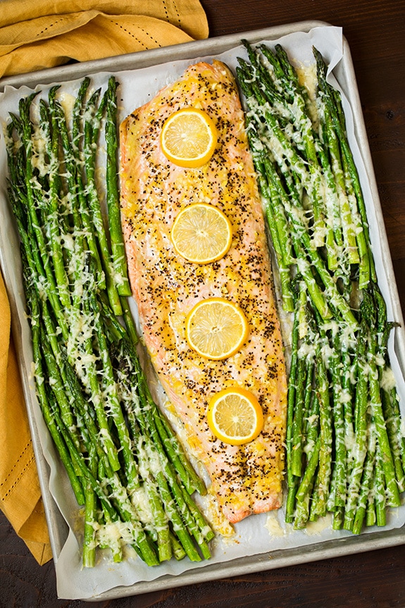 Sheet Pan Lemon-Pepper Salmon with Asparagus