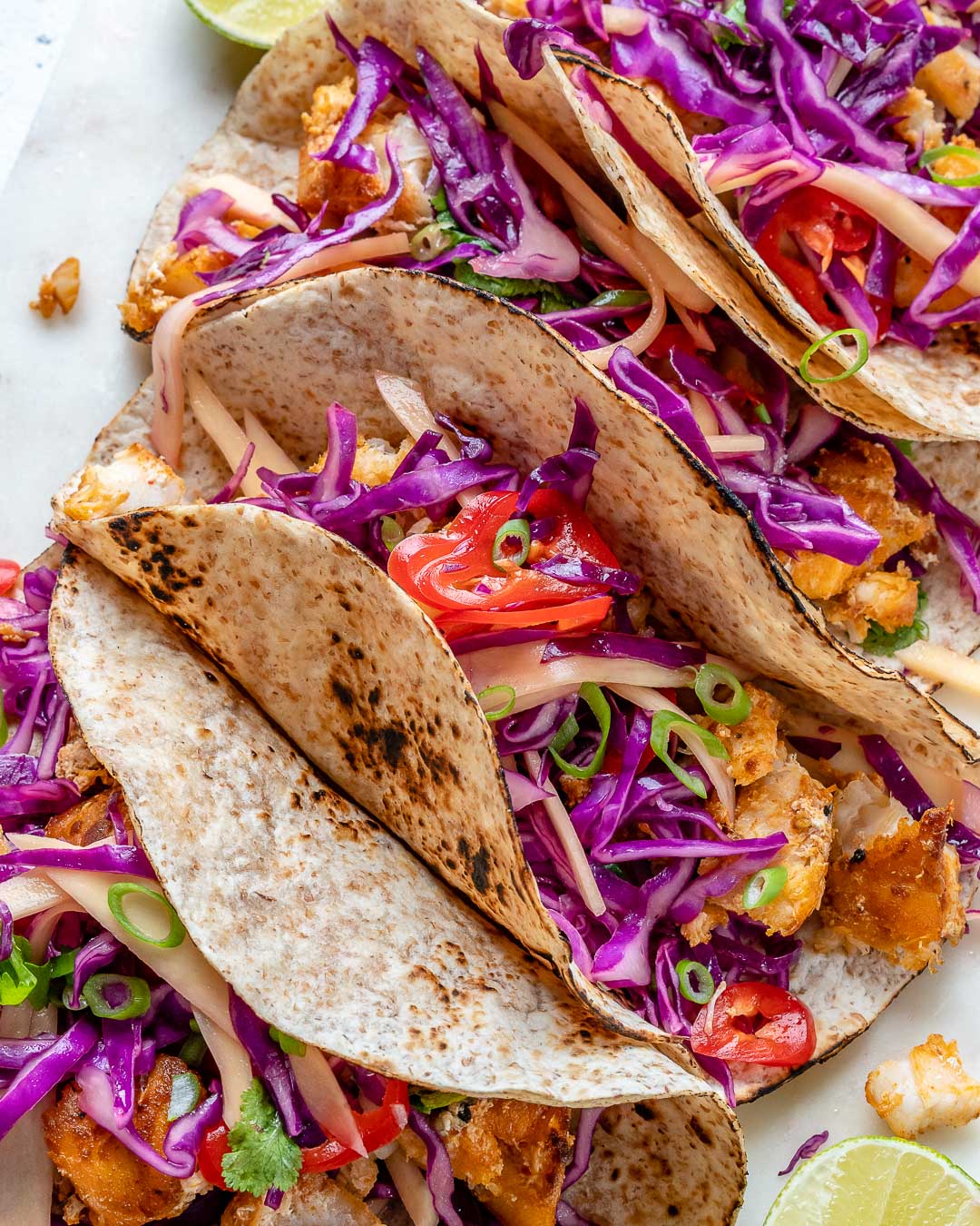 Cisco-Style Fish Tacos with Lime Cabbage Slaw