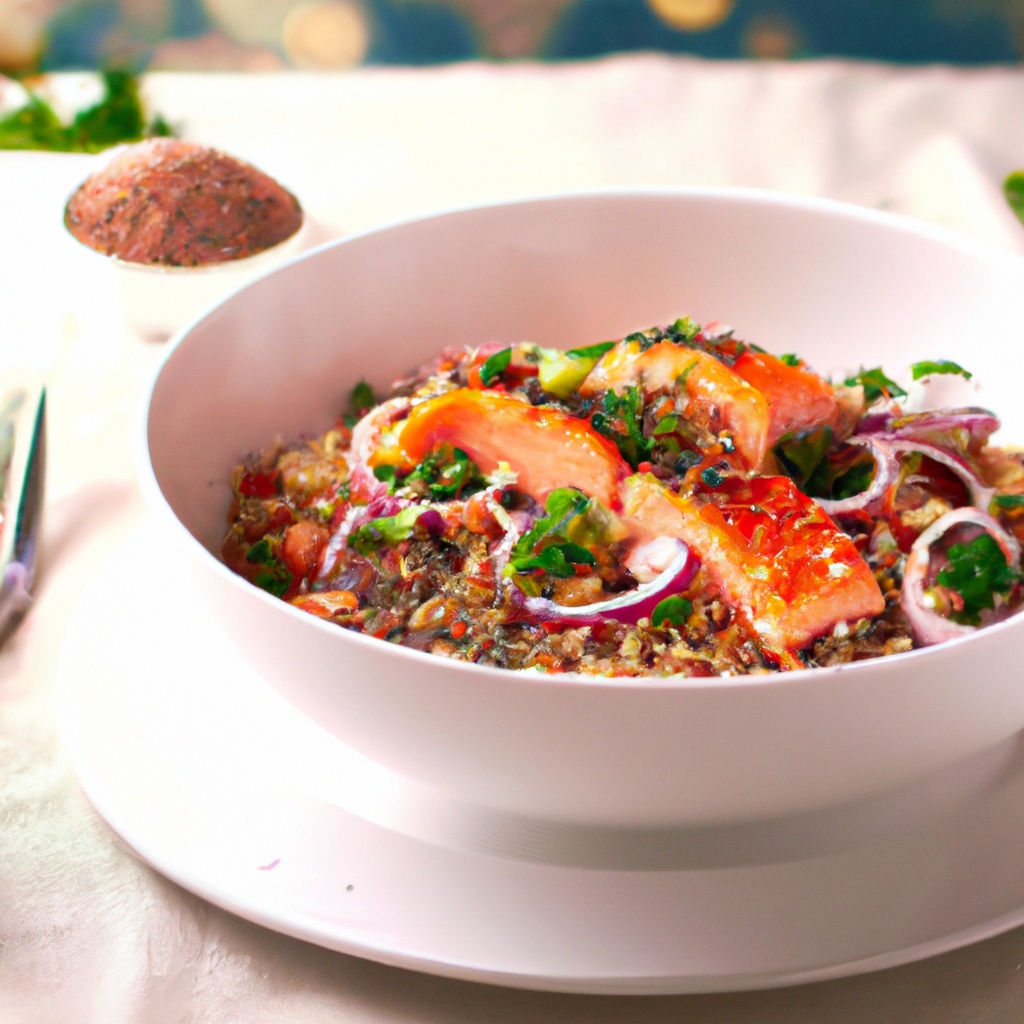 One-Pan Salmon and Quinoa Bowl