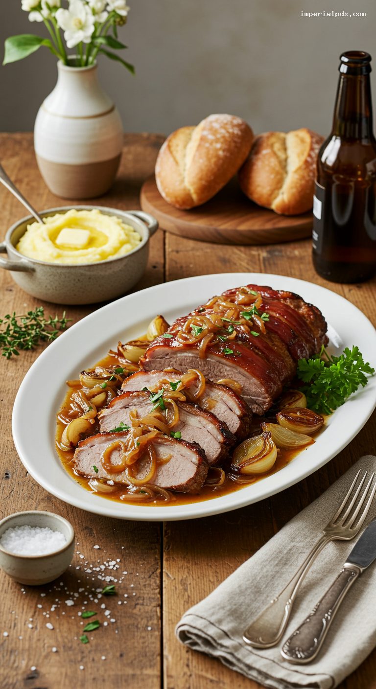 Walloon Beer-Braised Pork Shoulder with Root Vegetables