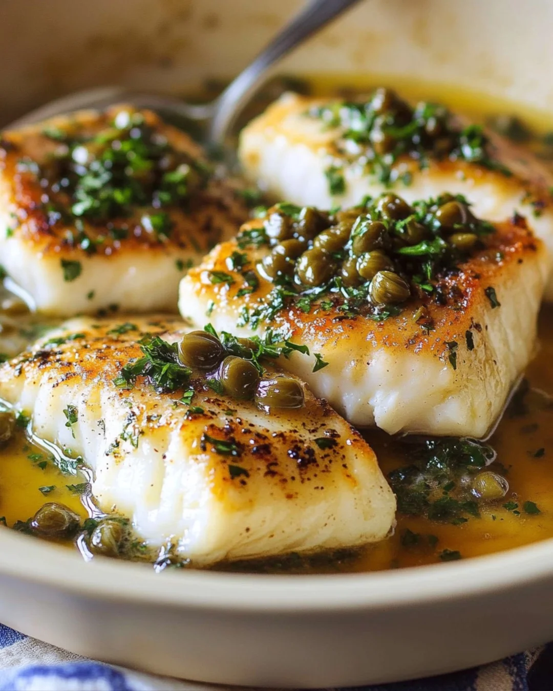 Pan-Seared Cod with Lemon and Capers