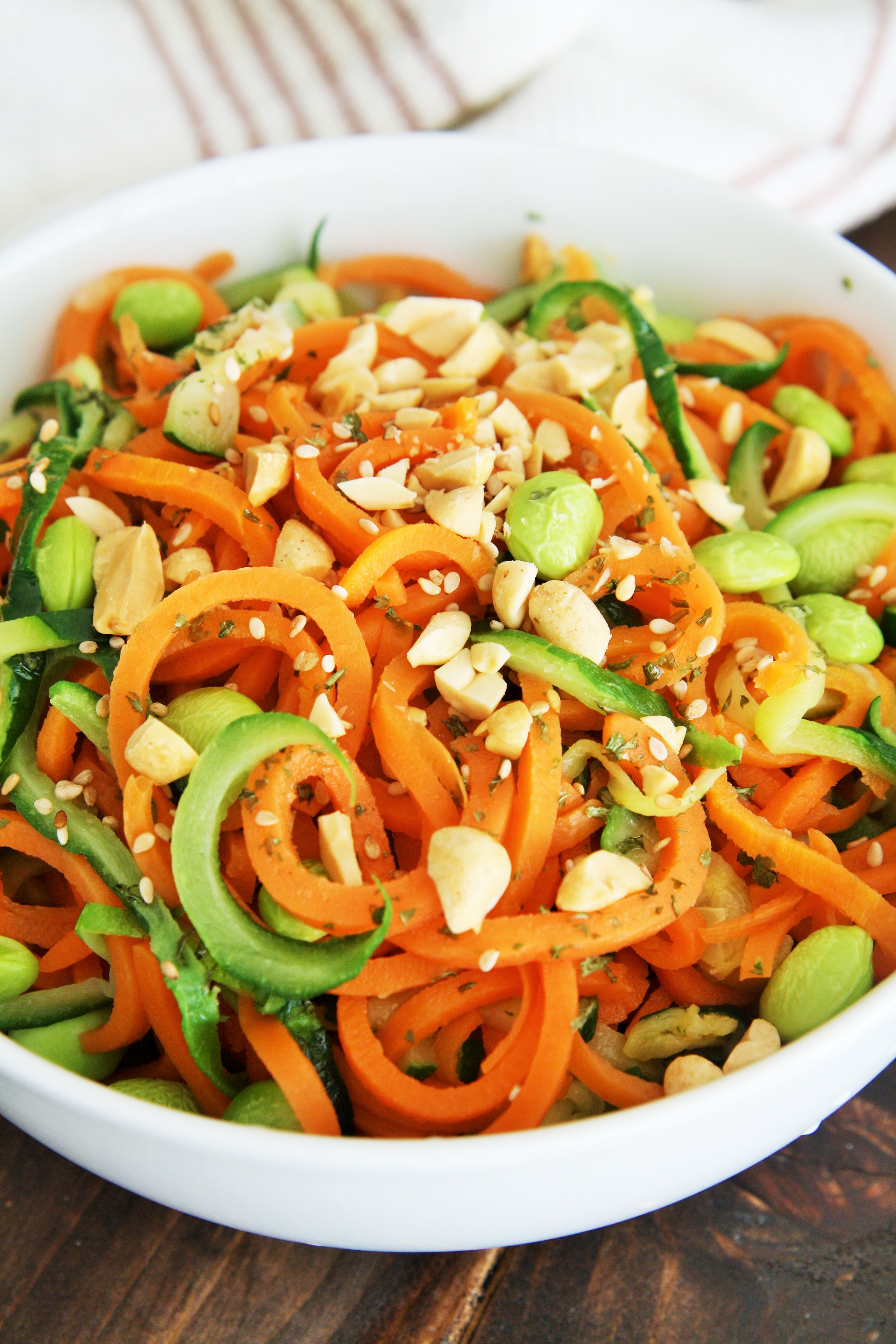 Sesame-Glazed Carrot and Zucchini Noodles