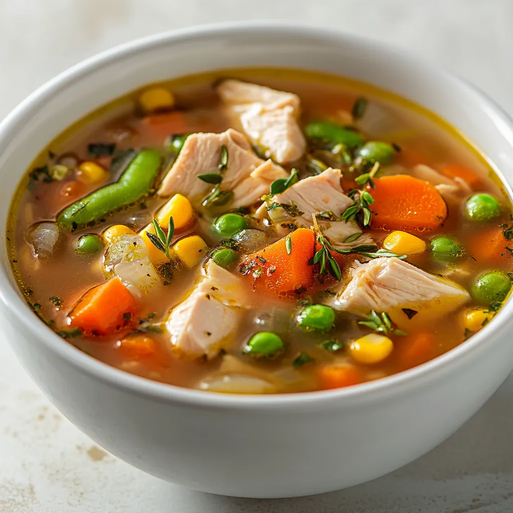 Simmered Vegetable and Chicken Soup