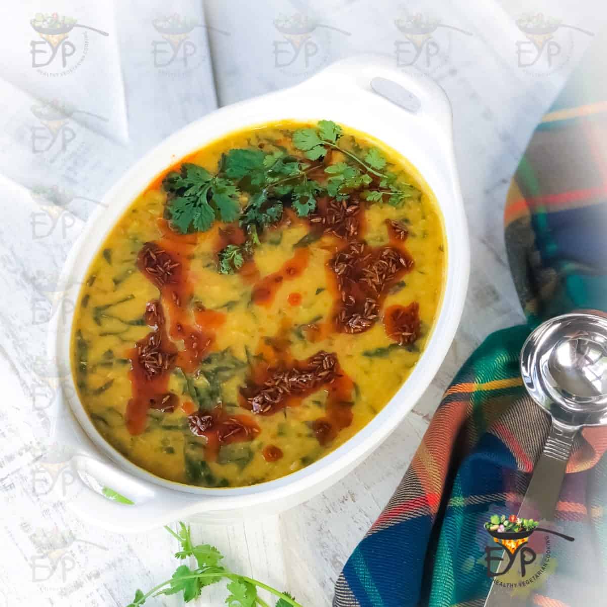 Bengali Spinach Dal Soup